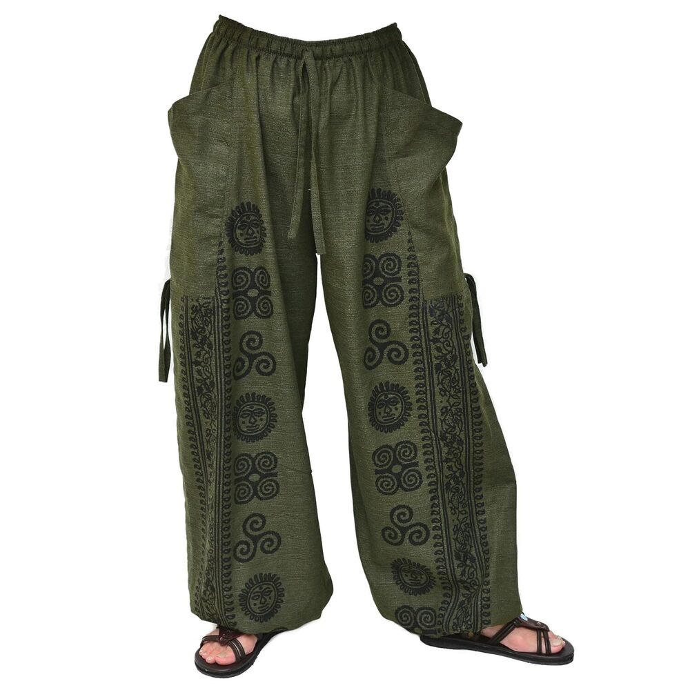 Casual Yoga Harem Pants Men Women Baggy Lounge Trousers, 2 Pockets